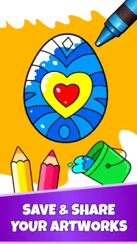 Easter Egg Coloring - Surprise Eggs Game For Kids Screen Shot 6