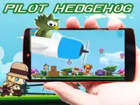Super hedgehog plane pilot Screen Shot 2