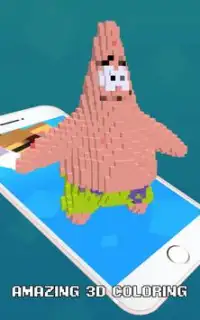 Sponge Craft 3D Coloring With Number Screen Shot 1