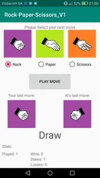 Rock Paper Scissors Screen Shot 1