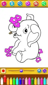 coloring animals cute for kids Screen Shot 3
