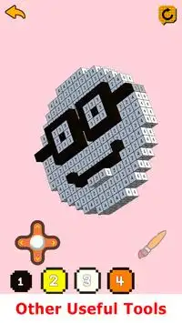 Pixel Emoji 3D - Color by Number Screen Shot 2