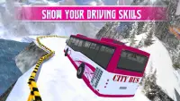 Kar Otobüsü Şehir Sürücüsü 3D: Modern Otobüs Oyunu Screen Shot 4