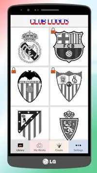 Football Logo - Coloring Pixel Art Screen Shot 1