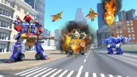 Us Police Bus Robot Transform War Robot Game Screen Shot 8
