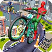 Amazing Superhero BMX Rider Stunt Racing