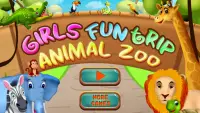 chicas viaje divertido animal del parque zoológico Screen Shot 14