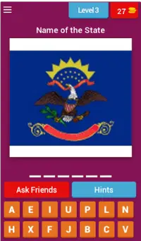 USA States and Flags Quiz Screen Shot 3