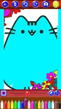 Funny Cat Coloring Pages Screen Shot 2