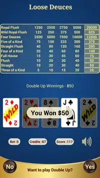 Loose Deuces Poker Screen Shot 1