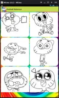 coloring game for gumball-draw Screen Shot 2