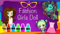 फैशन लड़कियों गुड़िया रंग बहु किताबें Screen Shot 0