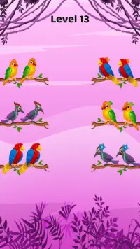 Bird color sort - Match puzzle Screen Shot 1