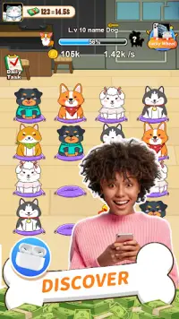 Idle Puppy - Collect rewards online Screen Shot 1