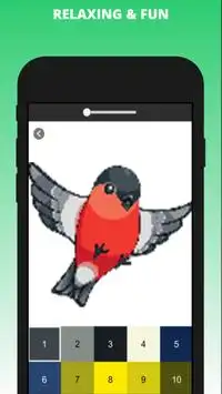 Birds Pixel Art - Birds Color by Number Screen Shot 3