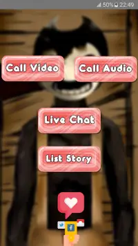 Fake Call Video : Bendy Prank Screen Shot 0