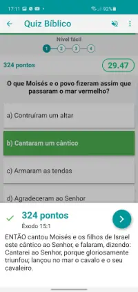 Quiz Bíblico - Perguntas e Respostas da Bíblia Screen Shot 1