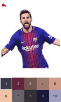 Lionel Messi Color by Number - Pixel Art Game Screen Shot 3