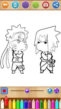 Naruto VS Sasuke Coloring Book Screen Shot 3