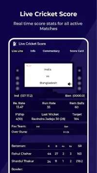 লাইভ ক্রিকেট ম্যাচের স্কোর Screen Shot 1