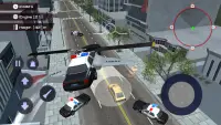 Flying Car City Police Chase Sim 3D Screen Shot 0
