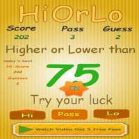 Hi Lo - higher lower free game