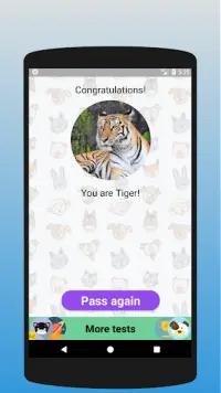 What animal are you? Test Screen Shot 3