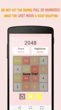 2048 Puzzle jeu avec Annuler Screen Shot 1