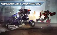 Angry Bull Attack Robot Transforming: Bull Games Screen Shot 6