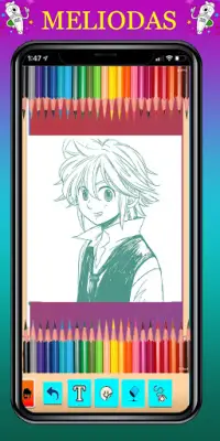 Coloring Nanatsu No taizai : Meliodas Art Screen Shot 0