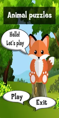 Animal puzzles बच्चों के लिए पहेलियाँ खेल Screen Shot 0