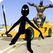 Shadow Superhero & Stickman: Crime City Battle