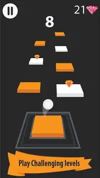 Zig Zag Bouncing Ball Rush- Free Vortex Tile Games Screen Shot 1