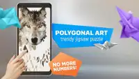 LOW POLY ART - Kleurpuzzel & Polygoon Kunstboek Screen Shot 0