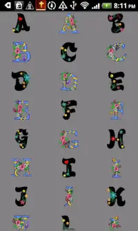 Alphabet stickers for Doodle T Screen Shot 1