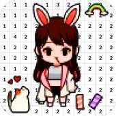 Coloring Unni Doll By Number - Pixel Art