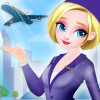 Princess airport Manager : ice queen plane game