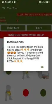 Tic Tac Toe - Win Pizza Challenge4u AI Joke App Screen Shot 5
