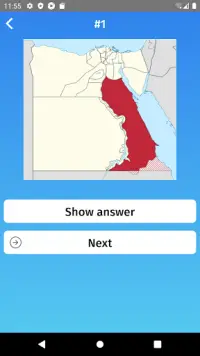 Egypt: Regions & Provinces Map Quiz Game Screen Shot 4