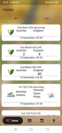 Live Line & Fastest Score- Cricket Eagle Screen Shot 1