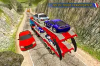 ट्रांसपोर्ट ट्रक पुलिस कारों: ट्रांसपोर्ट खेल Screen Shot 4