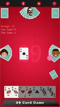 29 jogo de cartas Screen Shot 0