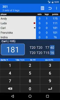 Darts Scoreboard Screen Shot 3