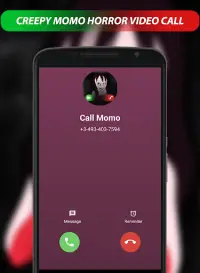 Creepy Momo horror game Video Call - Call and Chat Screen Shot 2