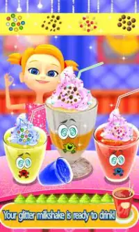 Rainbow Glitter Milkshake Maker: Moda Alimentos Screen Shot 4