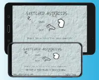 Classic Arcade Sketched Asteroids Screen Shot 0