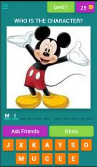 Disney Characters Quiz Screen Shot 0