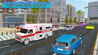cidade Ambulância resgate missão & dirigindo jogos Screen Shot 0