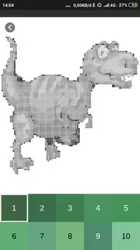 Pixel Art Dinosaurus Screen Shot 1