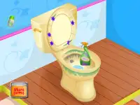 बाथरूम की सफाई राजकुमारी खेलों Screen Shot 2